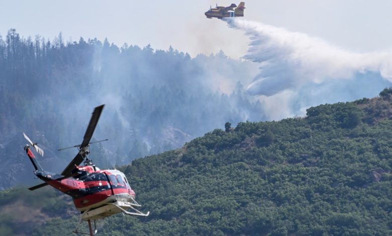 Firefighters continue battling massive wildfire in California ahead of thunderstorms, lightning