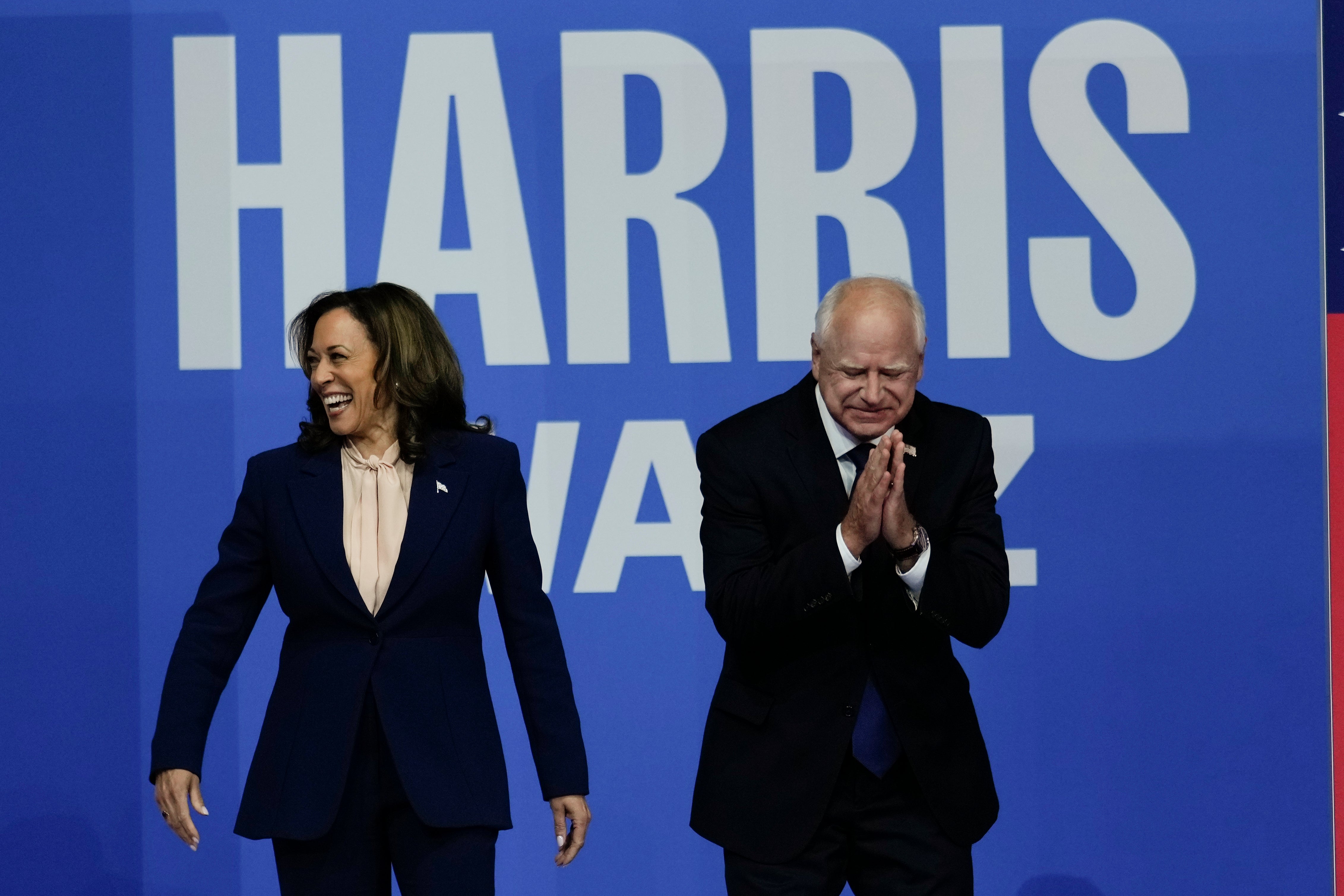 Walz’s remarks in Los Angeles are part of a multi-state swing of appearances and fundraisers that are his first solo outings since being tapped as Harris’s running mate