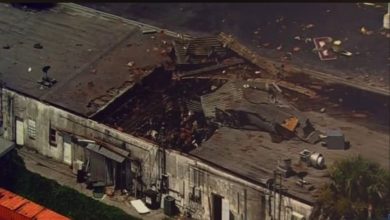 Shocking video shows the aftermath of a laundromat explosion that injured four people