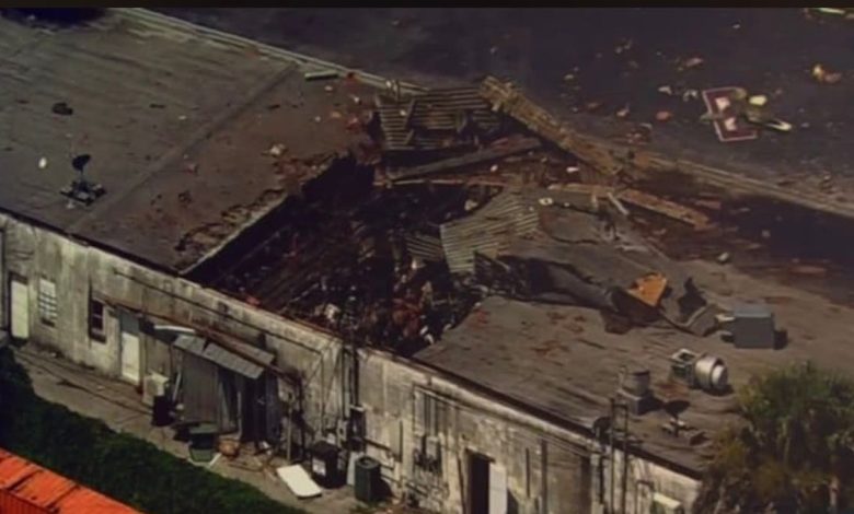 Shocking video shows the aftermath of a laundromat explosion that injured four people