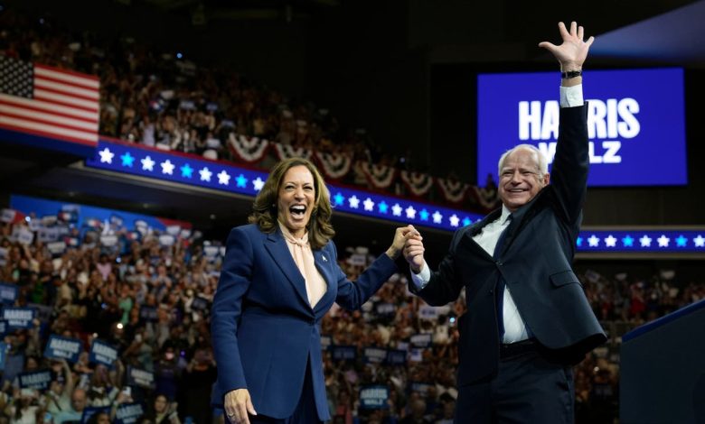 Election 2024 live updates: Harris, Walz hold bus tour before DNC as Trump confuses Pennsylvania for North Carolina