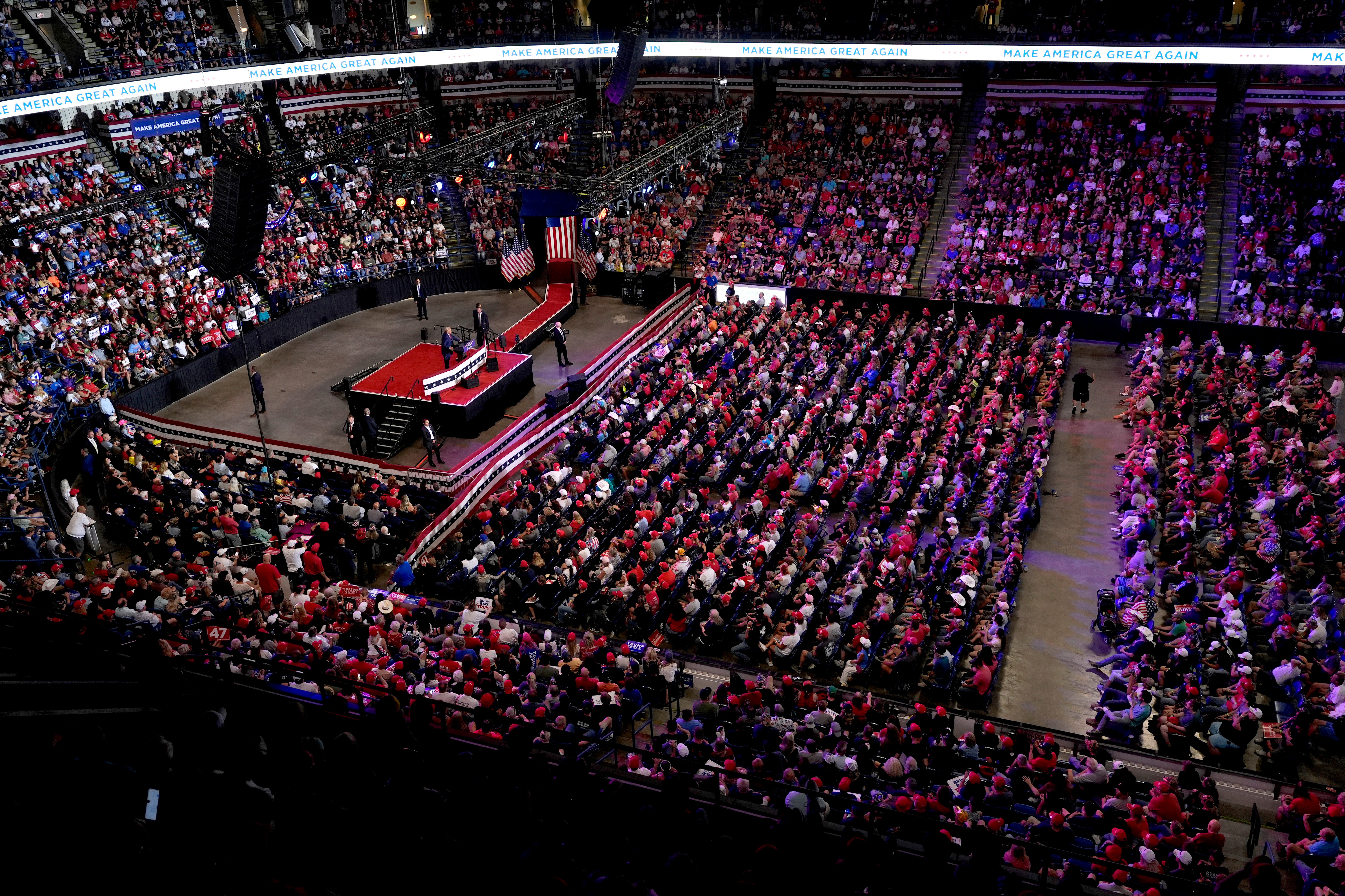 The crowd at a Donald Trump campaign rally in Wilkes-Barre PA