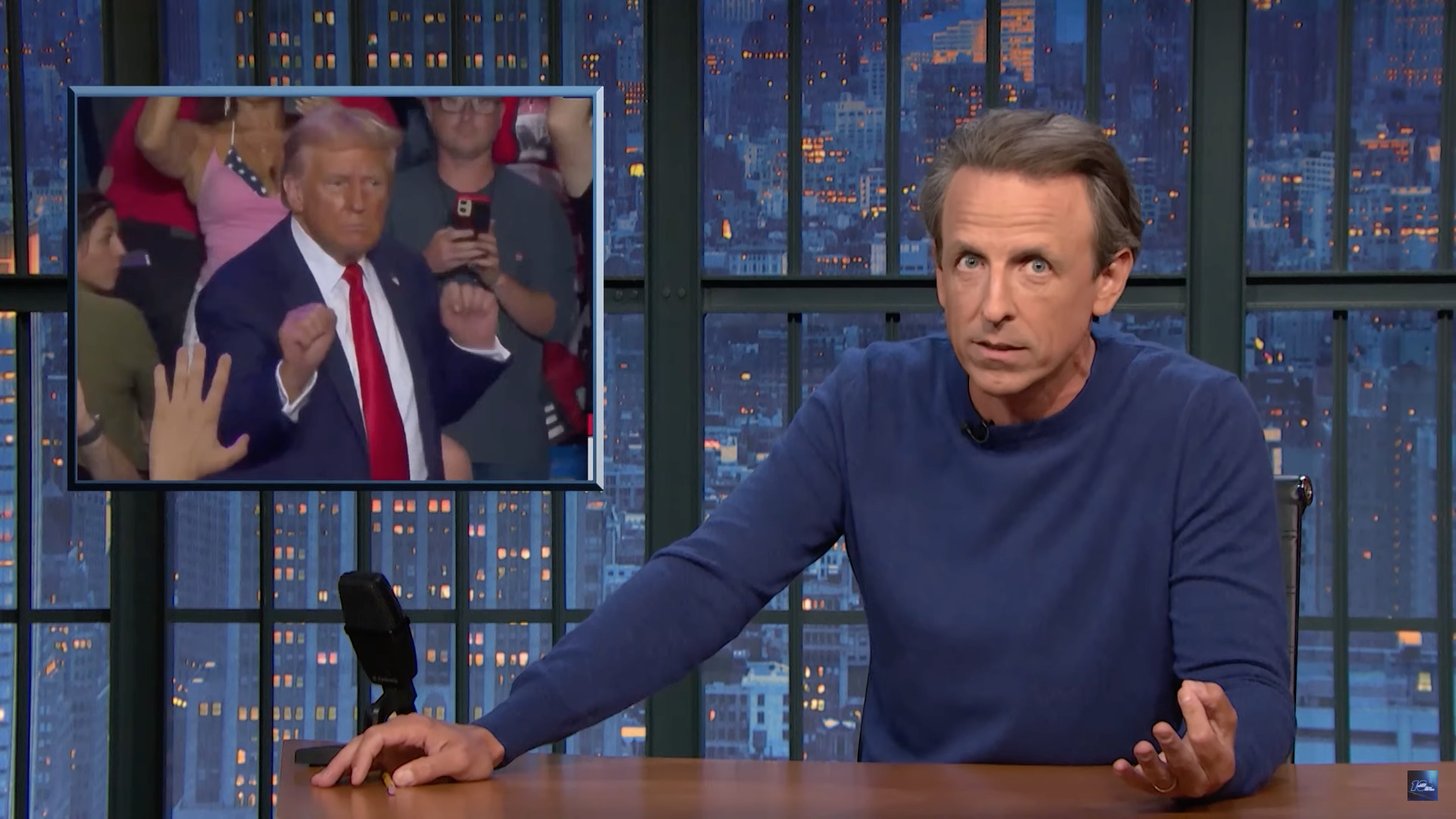 Seth Meyers trolled Trump in his latest late night show saying the former president has gone ‘full thirst trap’