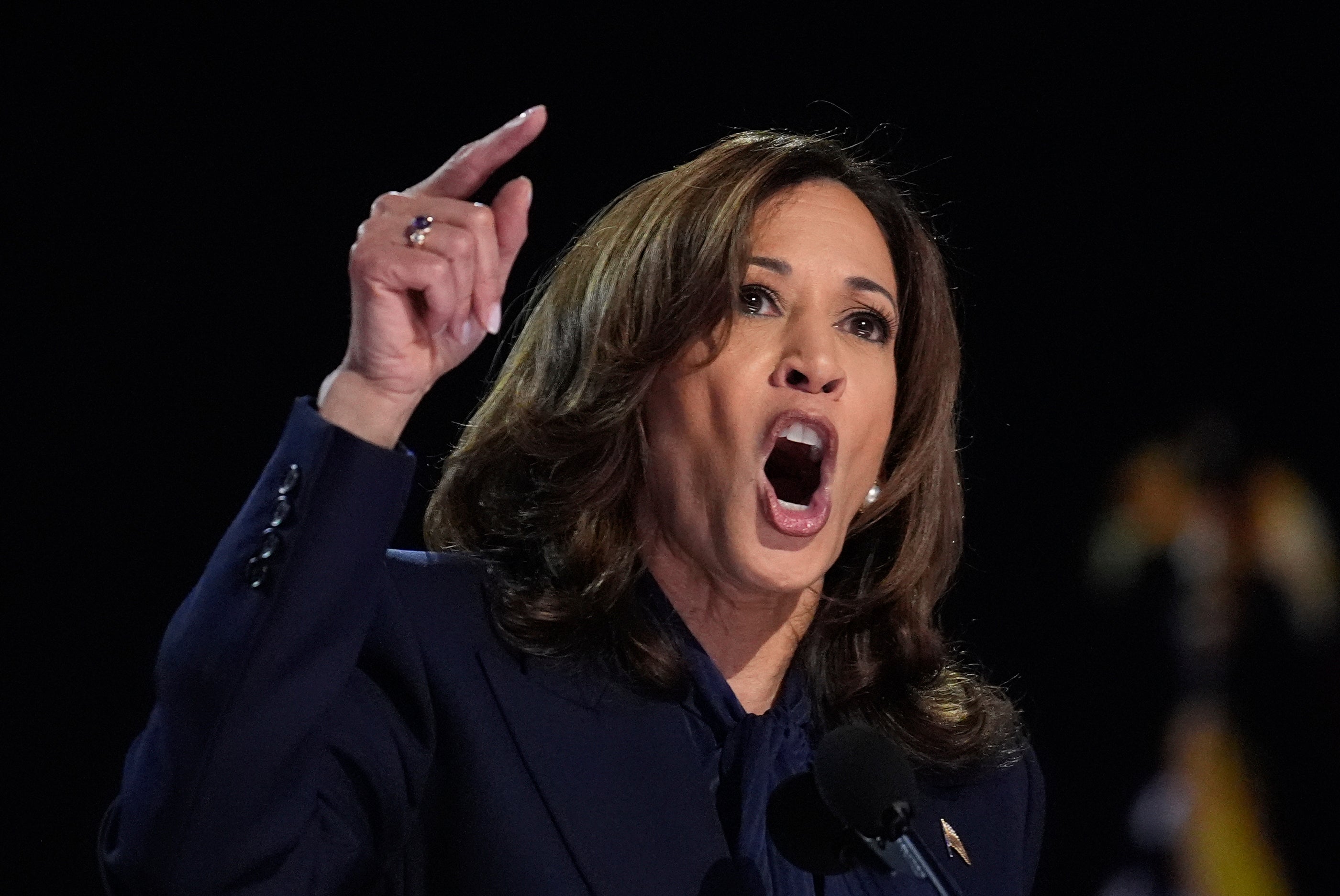 Kamala Harris delivers closing remarks at the Democratic National Convention capping off a four-day celebration of her candidacy