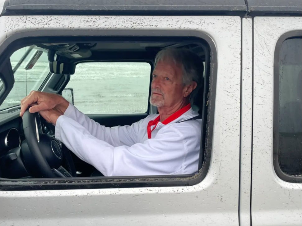 The alleged driver of a Jeep that plowed into and killed 25 seagulls on a beach in Washington. The Washington Department of Fish and Wildlife has identified the driver and is trying to contact him