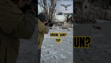 Drone Gun 12ga Setup you thought was dumb  #shotgun #12ga #drone #shorts