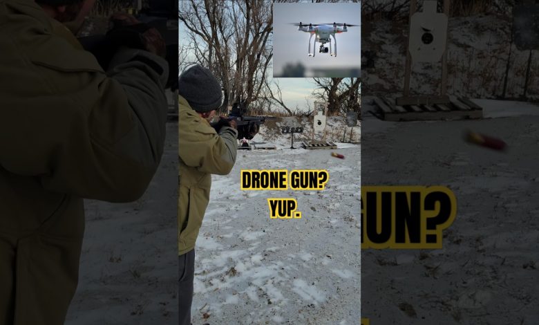 Drone Gun 12ga Setup you thought was dumb  #shotgun #12ga #drone #shorts