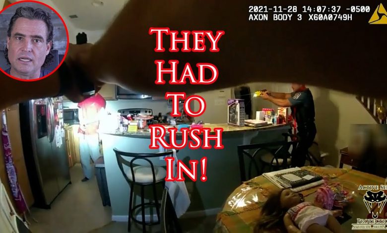 Officers Rush In To Try To Save Mom From Son