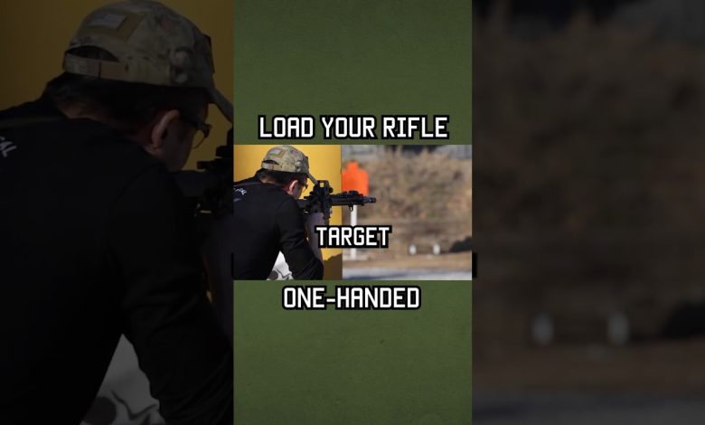 How to LOAD YOUR RIFLE ONE-HANDED WHEN INJURED #rifle #tacticalrifleman #shorts #training