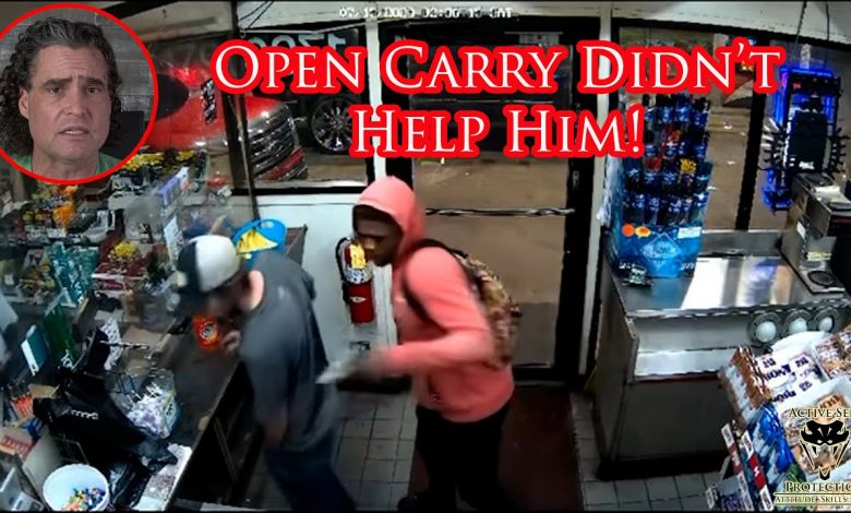 Gunfight Ensues After Open Carrier Has Firearm Yanked Off Him By Perp!