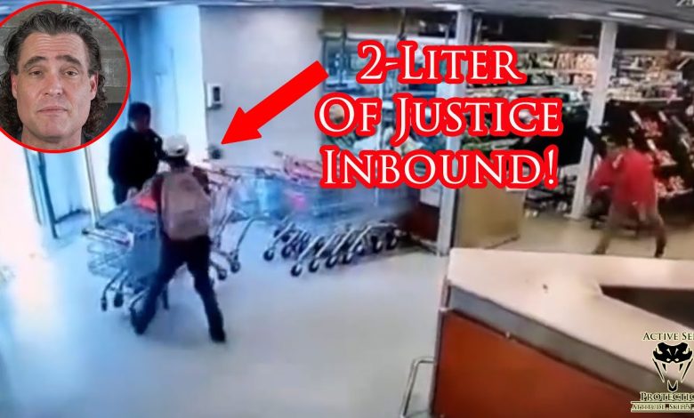 Clerk Knocks Shoplifter Out COLD!