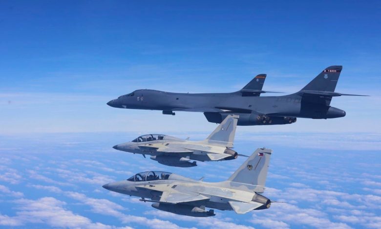 US, Philippine fighter jets patrol disputed South China Sea shoal