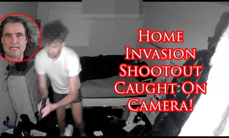 Home Invasion Caught on Camera Ends in Bedroom Shootout