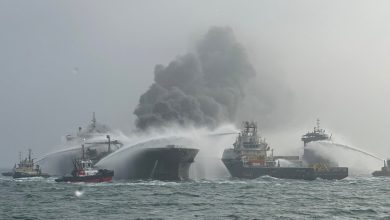 Cargo ship hits tanker carrying jet fuel for the US military