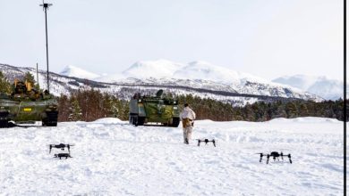 Norwegian soldiers drop tennis balls on tanks to test drone tactics