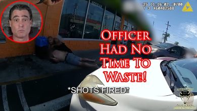 Officer Has Very Tight Shooting Window To Stop This Threat