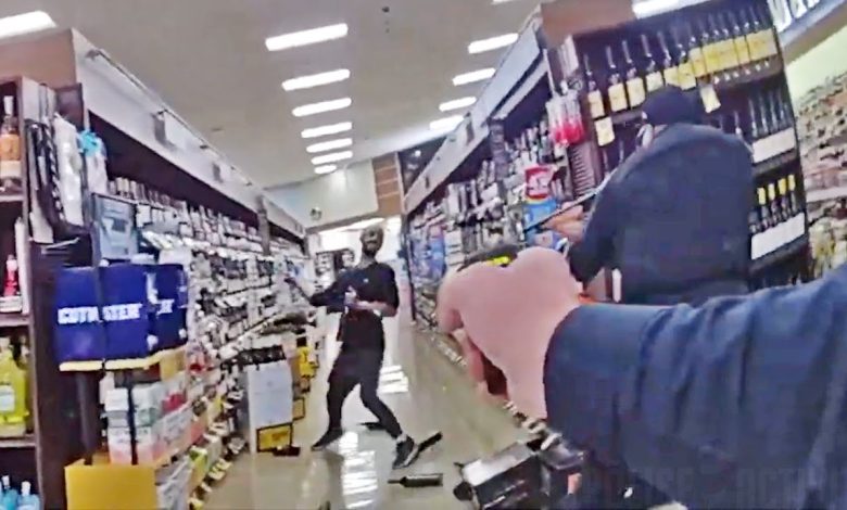 Officers Shoot Knife-Wielding Suspect After He Throws Wine Bottles At Them
