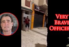 Officers Work To Disarm Machete-Wielding Man in Morocco