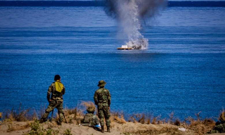 Target vessel sank before it could be hammered at drill in Philippines Target vessel sank before it could be hammered at drill in Philippines