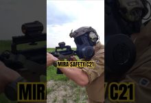 Best Gas Mask for Rifle Use?MIRA Safety C21🤿💥🧪 #shorts #gasmask @MIRASafety