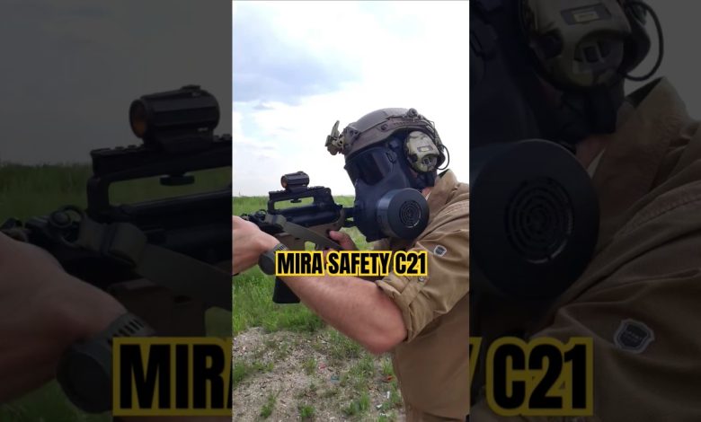 Best Gas Mask for Rifle Use?MIRA Safety C21🤿💥🧪 #shorts #gasmask @MIRASafety