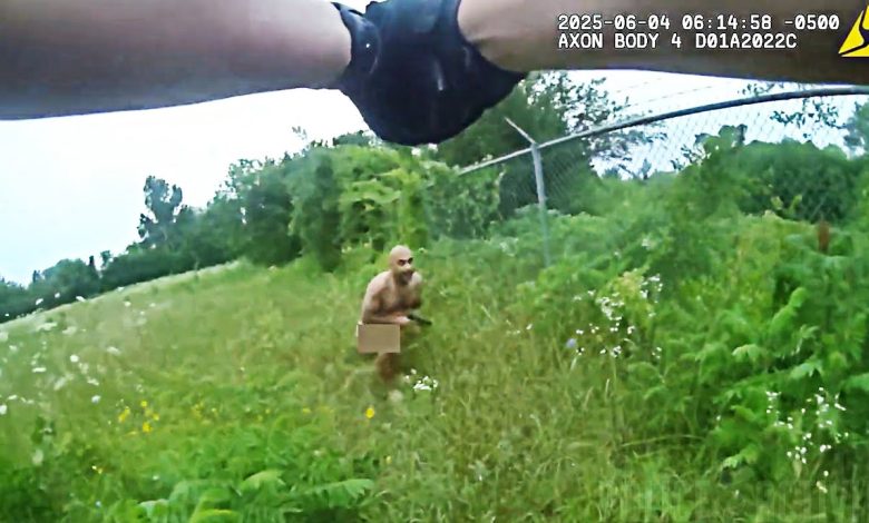 Cop Shoots Armed Naked Suspect After Foot Pursuit