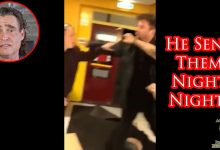 Restaurant Patron Turns Two Drunk Idiots Lights Out