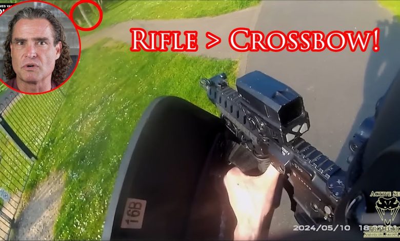British Armed Police Stop Crazed Crossbowman