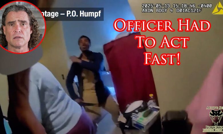 Officers Act Fast To Stop Angry Perp