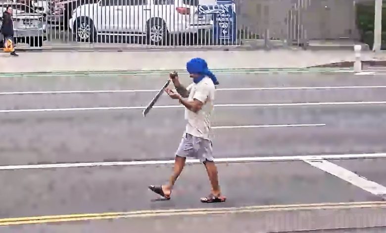 LA Officers Shoot Suspect Armed With Machete
