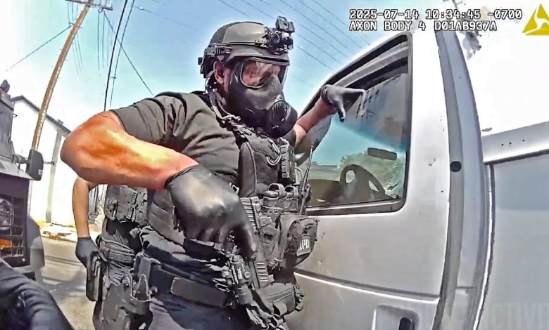 LAPD Officers Shoot Suspect In Van Holding a Replica BB-Gun Rifle