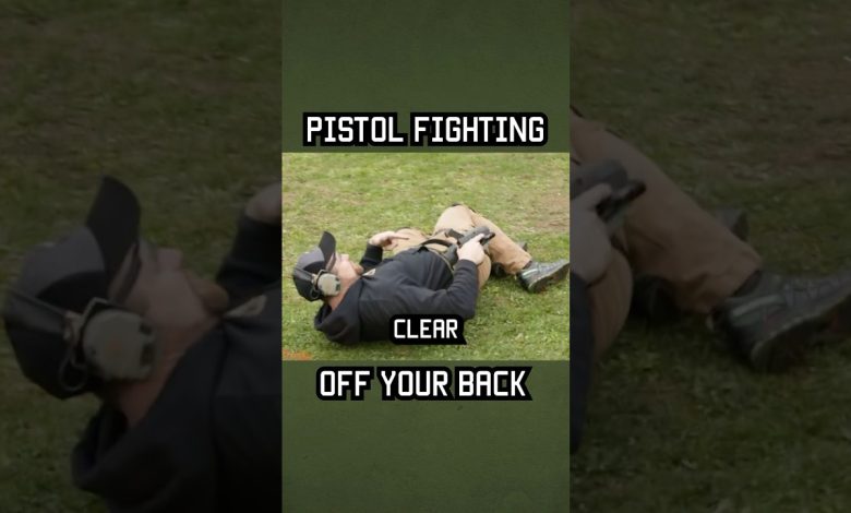 Pistol fighting OFF YOUR BACK #shorts #training #military