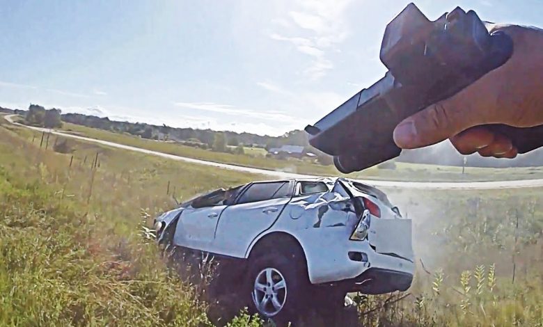 Wisconsin Police Shoot Armed Homicide Suspect After Rollover Crash