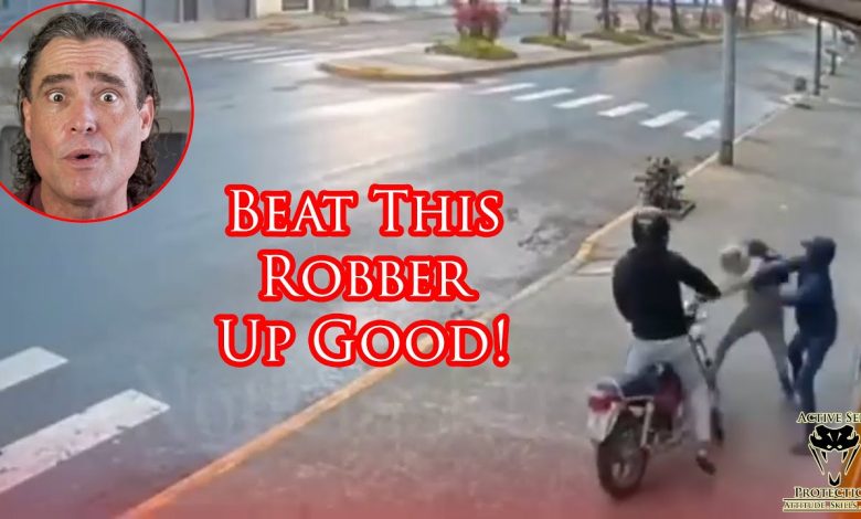 Amazing Defender Puts a Beating on Surprised Robber
