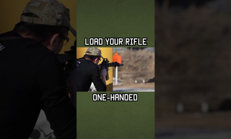 Want to learn how to load your rifle one-handed? Watch this. #shorts #tips #military