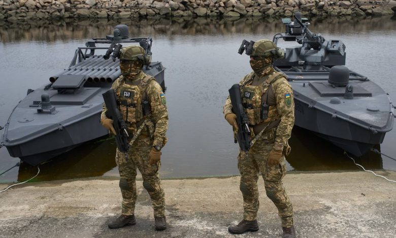 Ukraine unveils upgraded sea drone for Black Sea strike missions Ukraine unveils upgraded sea drone for Black Sea strike missions