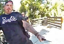 Wanted Man Pulls Knife And Charges at Officer Before Being Shot