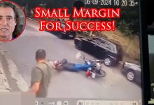 Defender Beats Armed Robber By Inches and Split Second