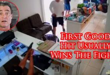 Defender Struggles to Get Fight Stopping Hits During Armed Robbery