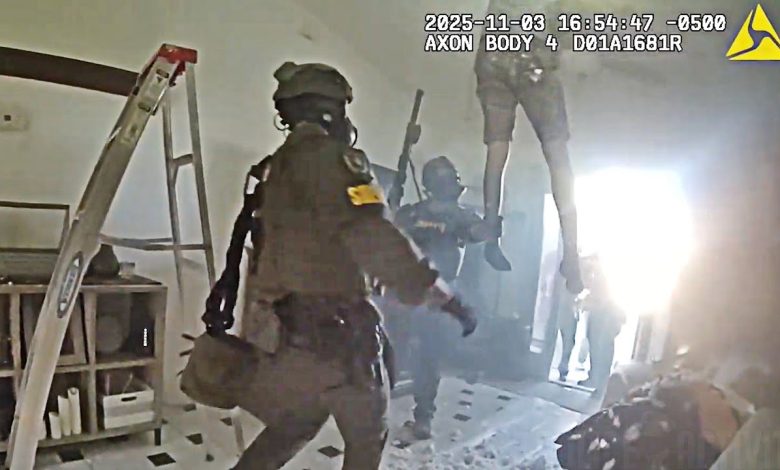 Barricaded Suspect Hiding From SWAT Falls Through Ceiling Into Their Arms