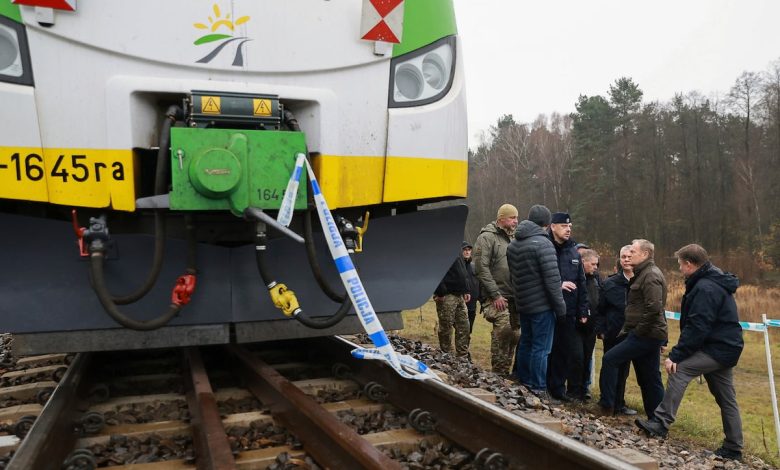 Ukrainians working for Russia suspected in railway blast, Poland says