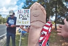 Police Arrest Grandma Wearing Inflatable Penis Costume at a Protest