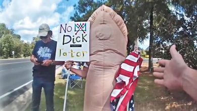 Police Arrest Grandma Wearing Inflatable Penis Costume at a Protest