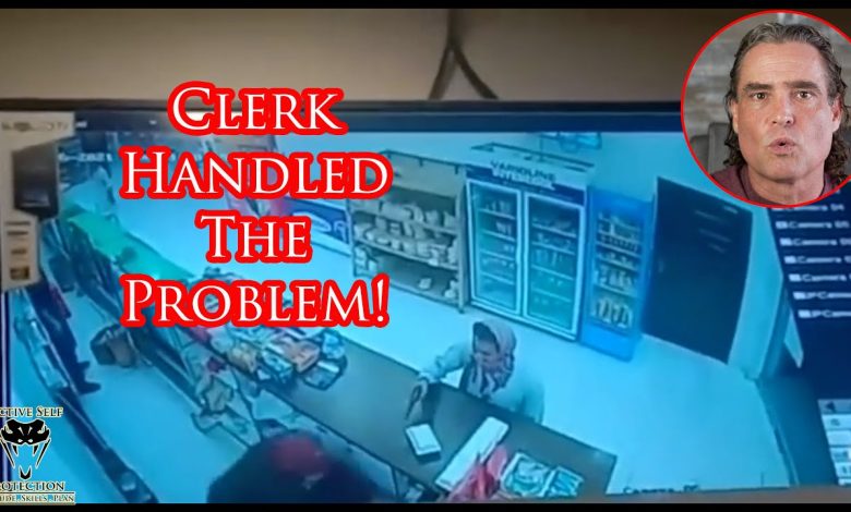 Clerk Outshoots Armed Robber on Video