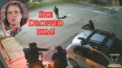Off Duty Stops Armed Robber Threatening Her Husband!