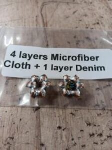 2 layers of microfiber cloth + denim