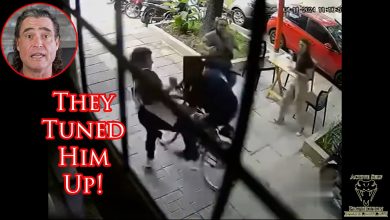 Sidewalk Cafe Butt Kicking of Thief Caught On Camera! Sidewalk Cafe Butt Kicking of Thief Caught On Camera!