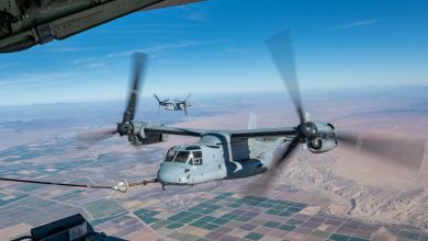 101st Airborne soldiers hitch rides aboard Marine Ospreys in exercise