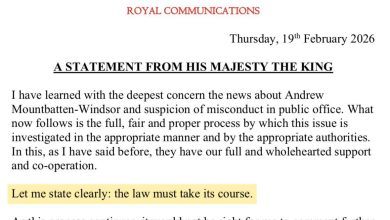 “Law Must Take Its Course”: King Charles Responds To Arrest Of Former Prince Andrew