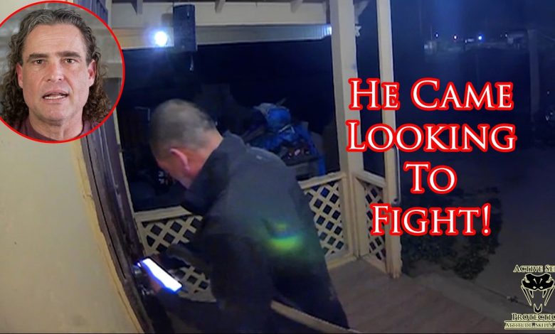 Small Town Cop Confronted By Angry Man With a Machete